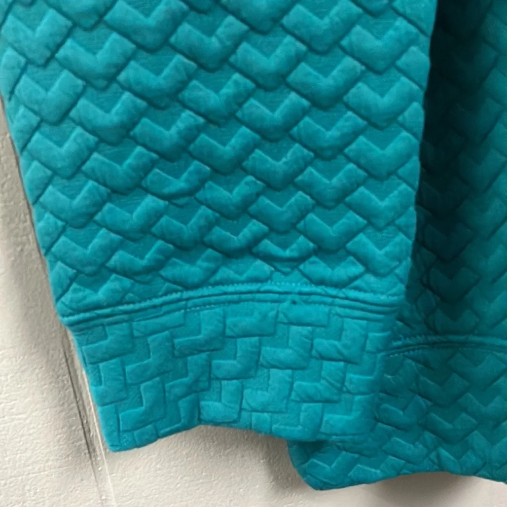 NWT Fate Teal Textured Sweatshirt 1X - Picture 4 of 10